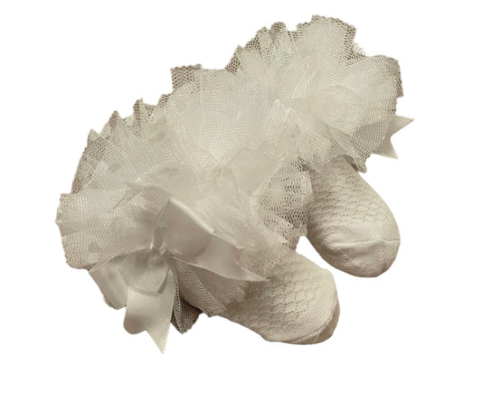 White lace tutu socks