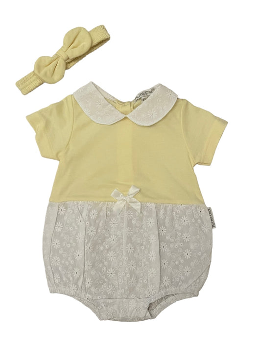 Lemon romper with headband